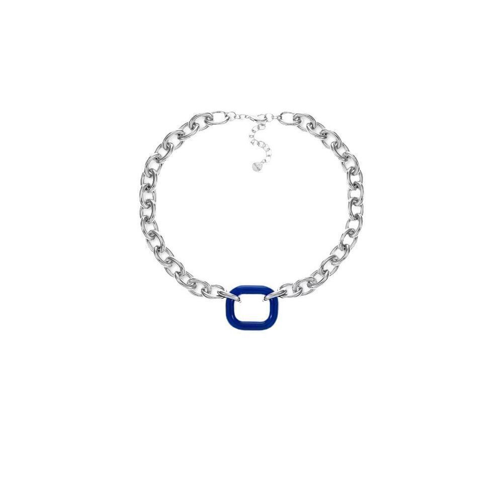 ALFANI blue Colored Link Collar Necklace, 19" + 2" extender